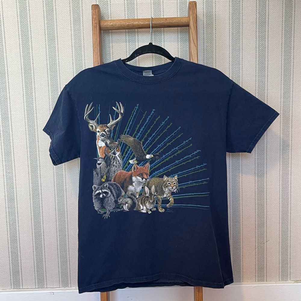 Georgia rock eagle 4 h wild life collage t shirt